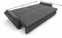 Canapea Extensibilă Confort cu Spumă HR, Gri Închis 8