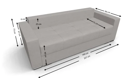 Canapea Extensibilă Claudia Bonell Mini, Crem