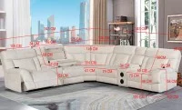Coltar Recliner Electric Bej deschis 1