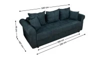 Canapea Extensibilă Elsa Memory Max, Gri inchis 2