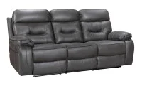 Set canapea cu 2 fotolii, sistem recliner manual Palomino, Gri închis 3