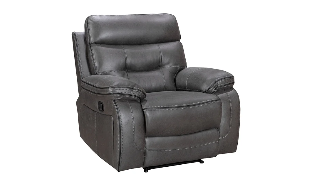Set canapea cu 2 fotolii, sistem recliner manual Palomino, Gri închis 5