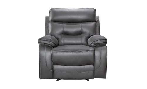 Set canapea cu 2 fotolii, sistem recliner manual Palomino, Gri închis