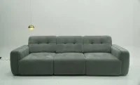 Canapea Extensibilă Smart Electrică cu 3 Locuri și Telecomandă, Gri KJ8144 7