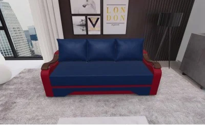 Canapea Extensibila Sally Mini, Albastru/Rosu