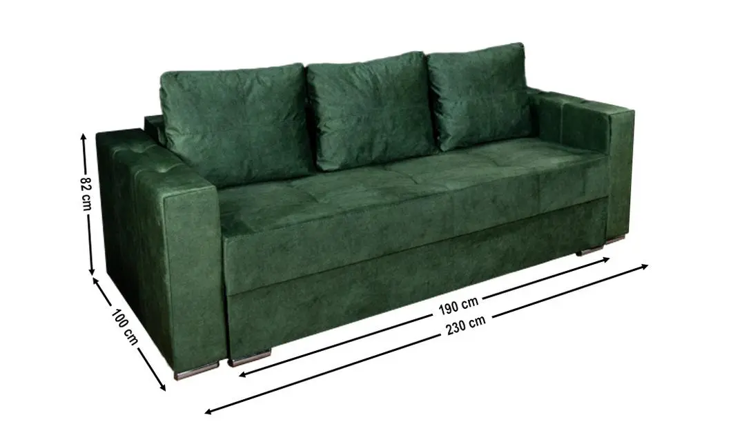 Canapea Extensibilă Vegas Memory Mini, Verde 2