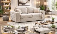 Canapea Extensibilă Cremona 7839A - 02, Beige 2
