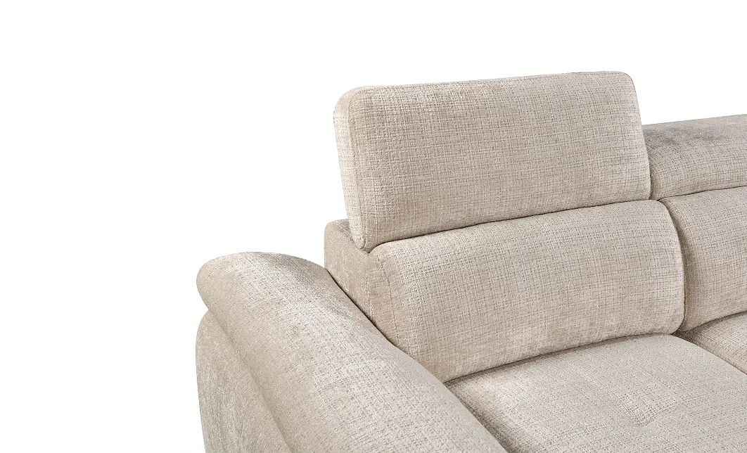 Colțar Extensibil Cremona KF7629 cu Ladă Depozitare, Șezlong Dreapta, Bej 6