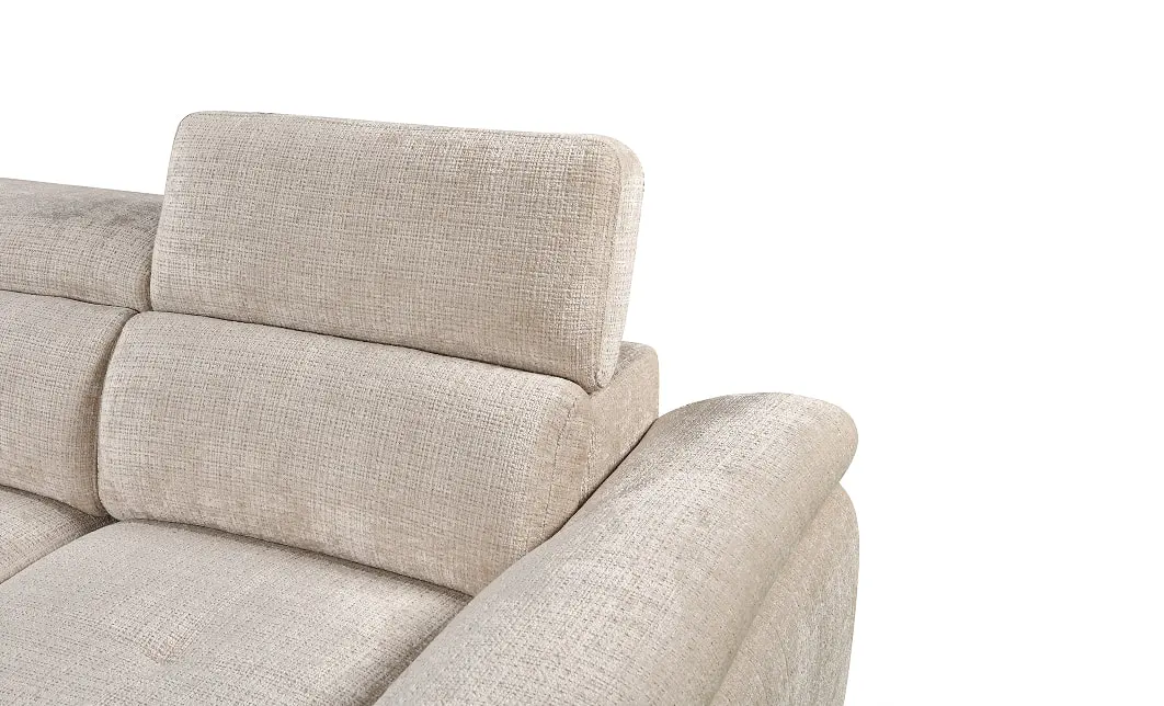Colțar Extensibil Cremona KF7629 cu Ladă Depozitare, Șezlong Stânga, Bej 6