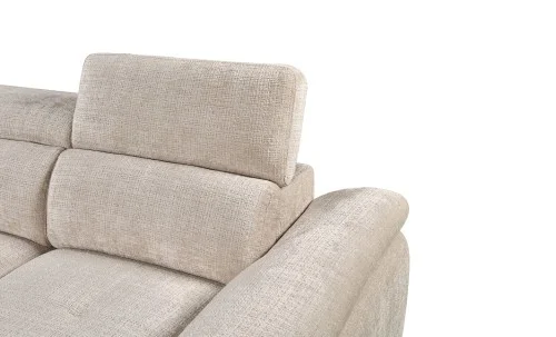 Colțar Extensibil Cremona KF7629 cu Ladă Depozitare, Șezlong Stânga, Bej