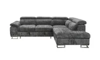 Colțar Extensibil Cremona KF7629 cu Ladă Depozitare, Șezlong Dreapta, Gri