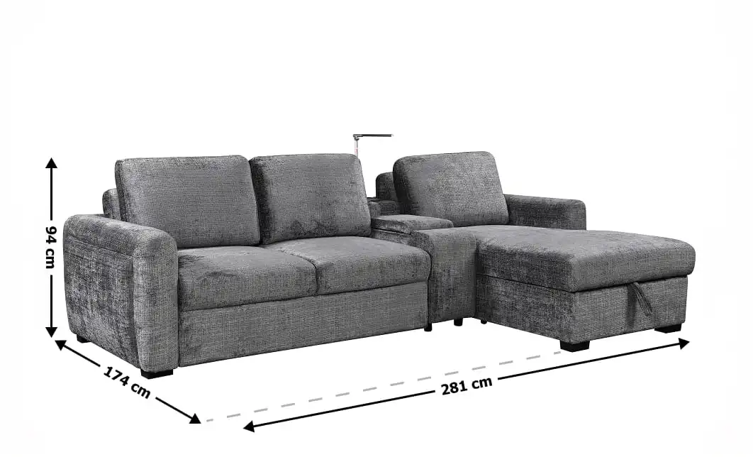 Colțar Extensibil Cremona KF7864-95, Gri Dreapta 3