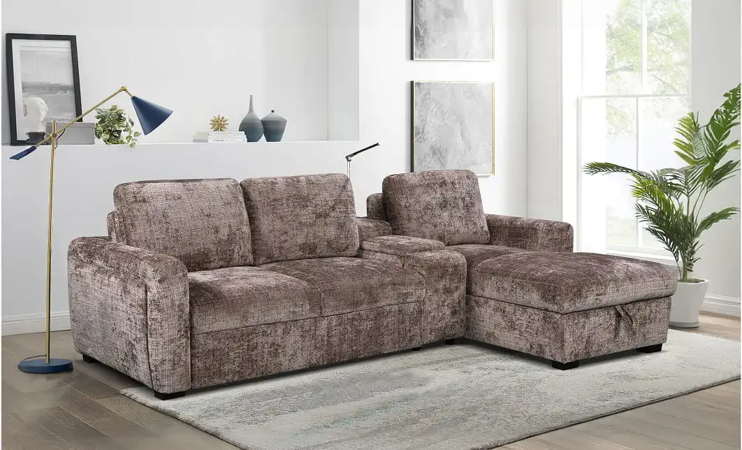 Colțar Extensibil Cremona KF7864-24, Maro Dreapta