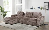 Colțar Extensibil Cremona KF7864-24, Maro Stânga