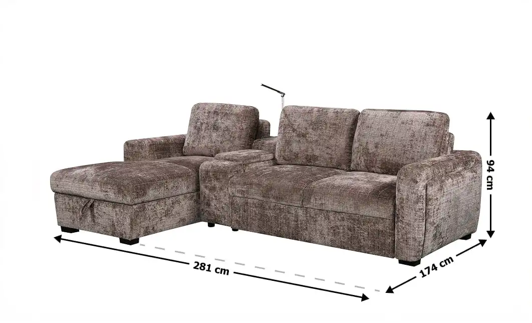 Colțar Extensibil Cremona KF7864-24, Maro Stânga 3