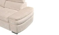 Colțar Extensibil Cremona KF7868 cu 2 Spații Depozitare, Șezlong Stânga, Bej 6