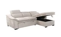 Colțar Extensibil Harmony KF7489 cu Ladă Depozitare, Șezlong Dreapta, Gri Deschis 6