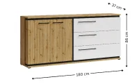 Comodă Living Molto Artisan ML13, Albă 1