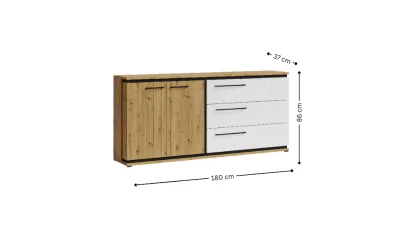 Comodă Living Molto Artisan ML13, Albă