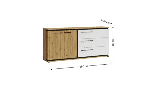 Comodă Living Molto Artisan ML13, Albă