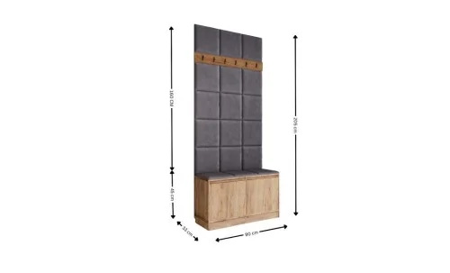 Cuier Hol Klaus II, Kraft/Gri Inchis