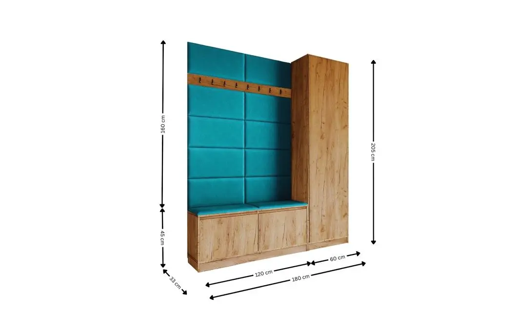 Cuier Hol Klaus III, Kraft/Turquoise 3