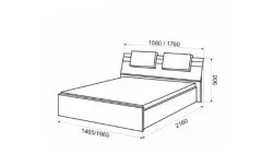 Pat Fenix Nuc cu somiera din pal, 140 x 200 