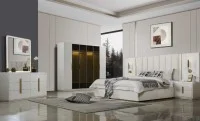 Dormitor Modern 355 Florence Gold 6 A Dulap cu 6 uși 