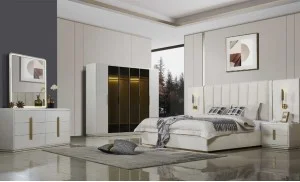 Dormitor Modern 355 Florence Gold 6 A Dulap cu 6 uși 