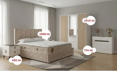 Amenajare Dormitor "Smart White Minimalist"
