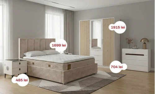 Amenajare Dormitor "Smart White Minimalist"