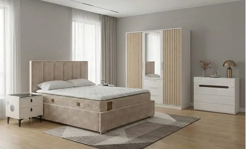 Amenajare Dormitor "Smart White Minimalist"