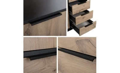 Dulap Lati D4  cu Oglinda si Sertare 196 cm