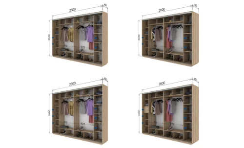 Dulap Print 4 Usi 2991, L280 x H240 x A60