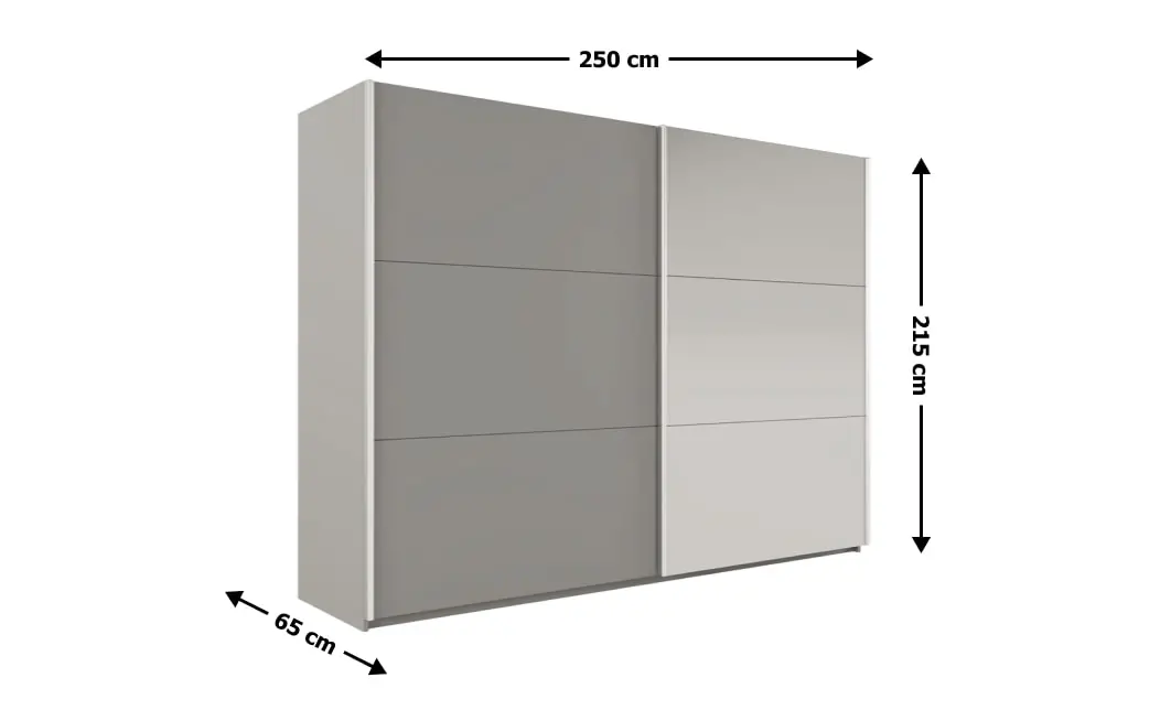 Dulap Vigo Platinum 250 Uși Glisante cu Oglindă 1