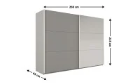 Dulap Vigo Platinum 250 Uși Glisante cu Oglindă 1