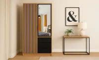 Dulap Bali Lux 2 Usi D2 cu Riflaj si Oglinda 5