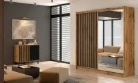 Dulap London L 203 Uși Glisante Cu Riflaj si Oglindă 3