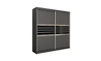 Dulap Turyn Lava / Negru 203 cu 2 Uși Glisante