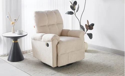Fotoliu Rotativ cu Recliner KJL6409 Bej