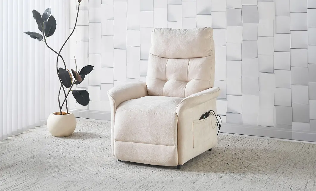 Fotoliu cu Recliner Electric și Port Încărcare USB-C KJL6410 Bej