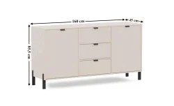Comoda Living Cremona 2D-3S