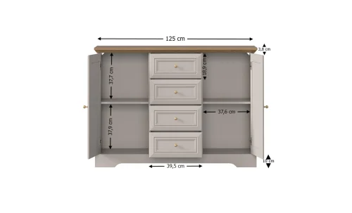 Comodă Kora KK3 Cashmere 2D4DR