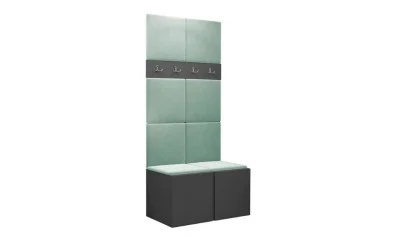 Cuier Hol Luca 10, Grafit/Verde menta - Manila 11