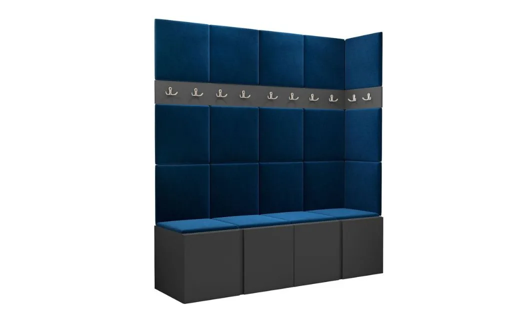 Cuier Hol Luca 12, Grafit/Albastru - Manila 26 1