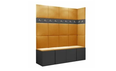 Cuier Hol Luca 12, Grafit/Galben - Manila 32