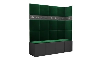 Cuier Hol Luca 12, Grafit/Verde - Manila 35
