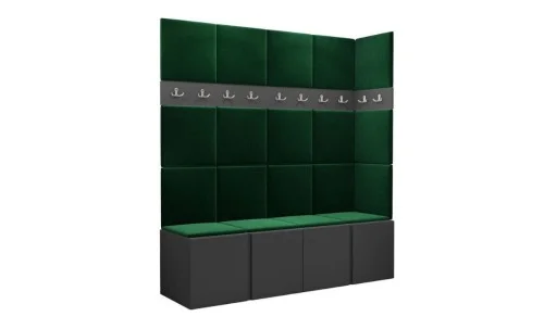 Cuier Hol Luca 12, Grafit/Verde - Manila 35
