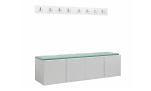 Cuier Hol Luca 14, Alb/Verde menta - Manila 11