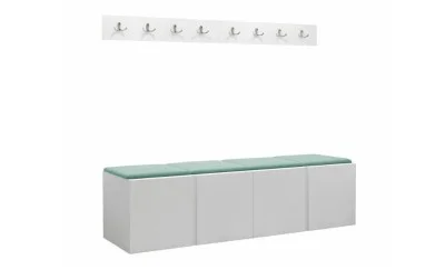 Cuier Hol Luca 14, Alb/Verde menta - Manila 11